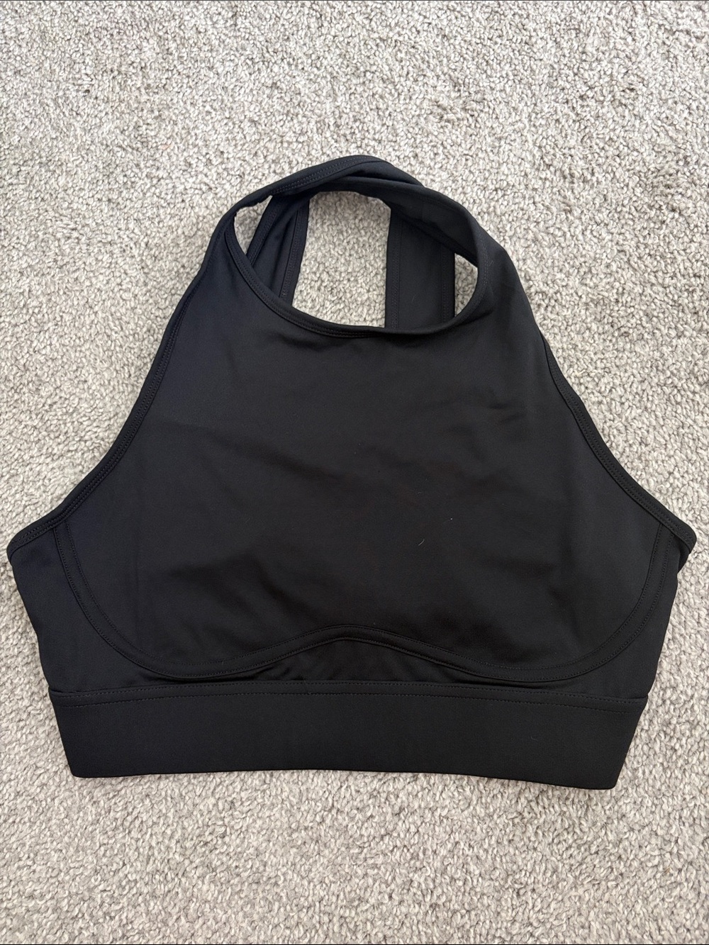 Women’s Fabletics Black High-Neck Sports Bra